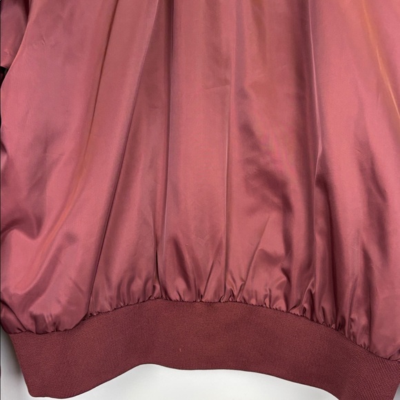 Free People Burgundy Bomber Jacket Size small - Picture 10 of 10